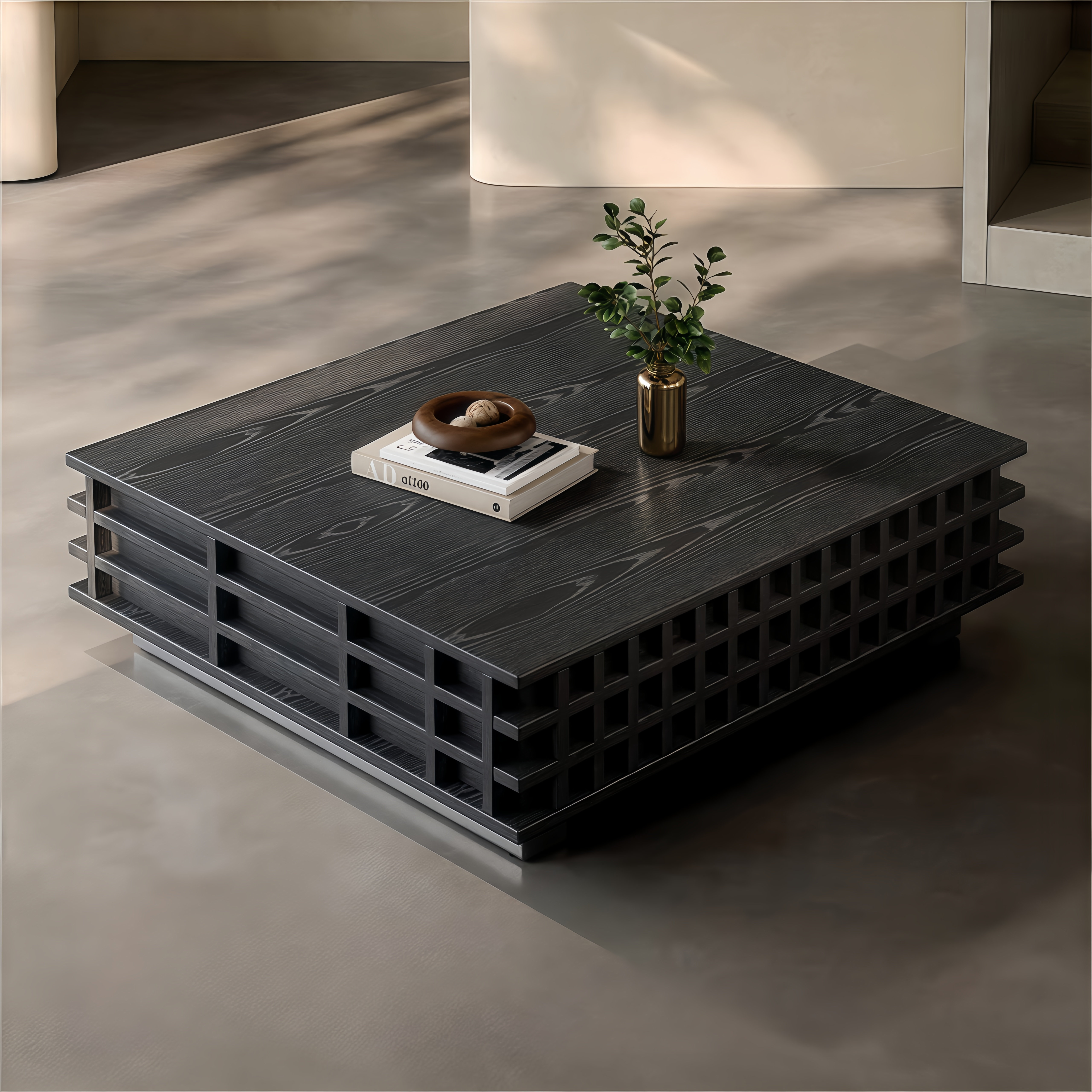 Blue Ridge Lumina Black Square Italian Style Coffee Table Wayfair