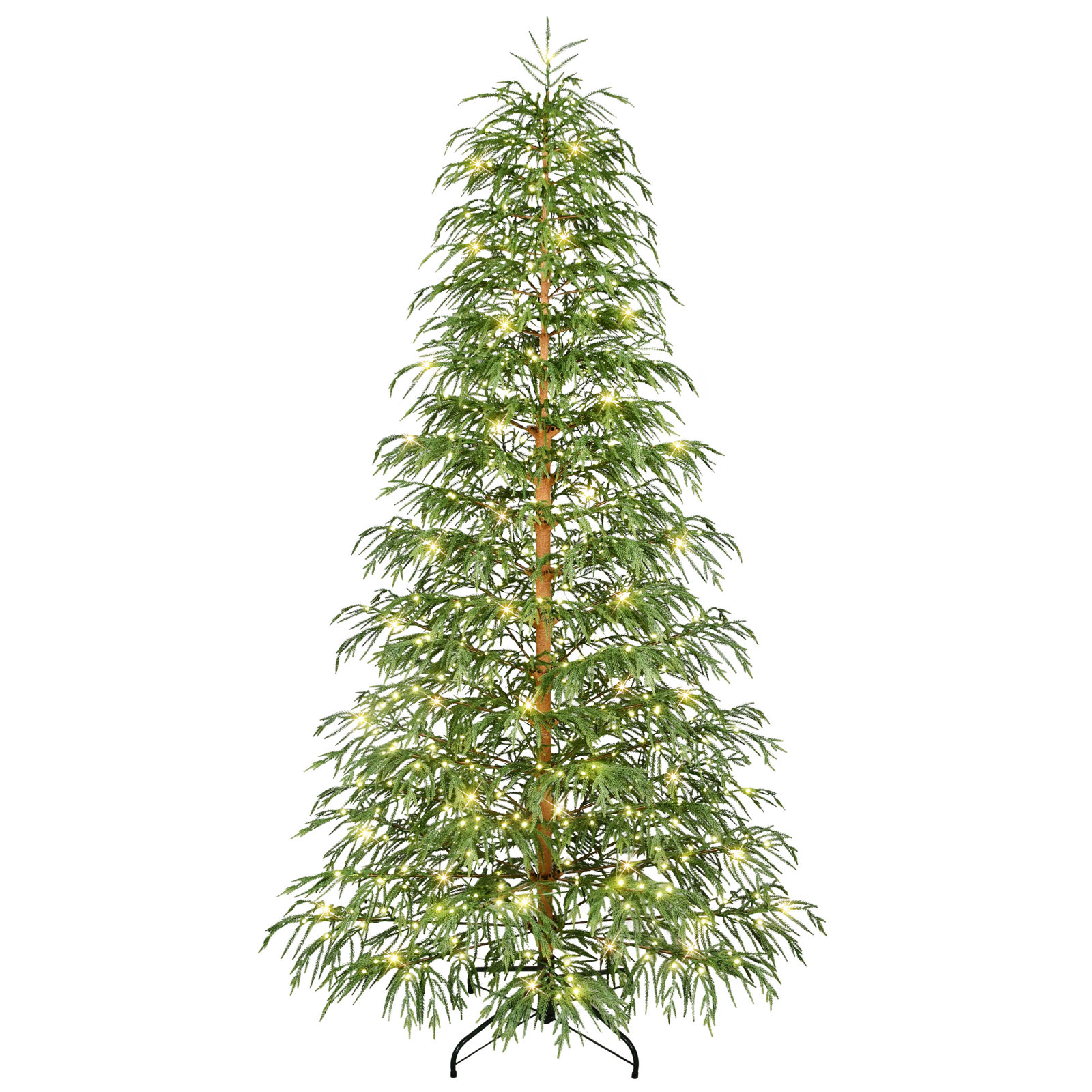 White 7.5' Pre-Lit Fir Tree