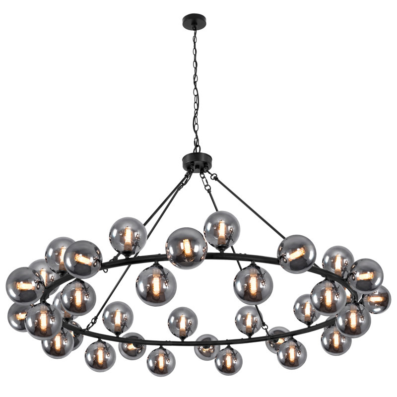 Rinard 36 - Light Dimmable Modern Chandelier Wagon Wheel Chandelier Bubble Chandelier