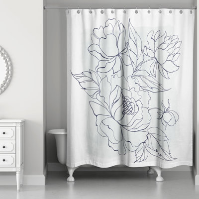 Deralin Floral Shower Curtain