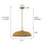 Luminaire suspendu en rotin naturel 18 po pour îlot de cuisine 18 po