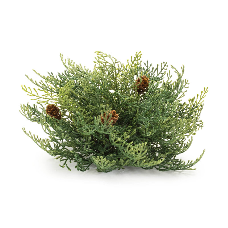 Cedar Pinecone Half Orb (Set of 2), 7.5 in x 8.5 in