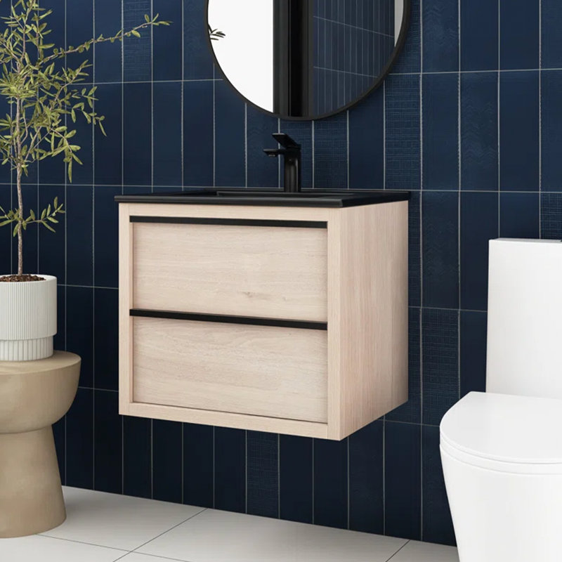 Ensemble de meuble-lavabo simple mural 24 po Zoilo