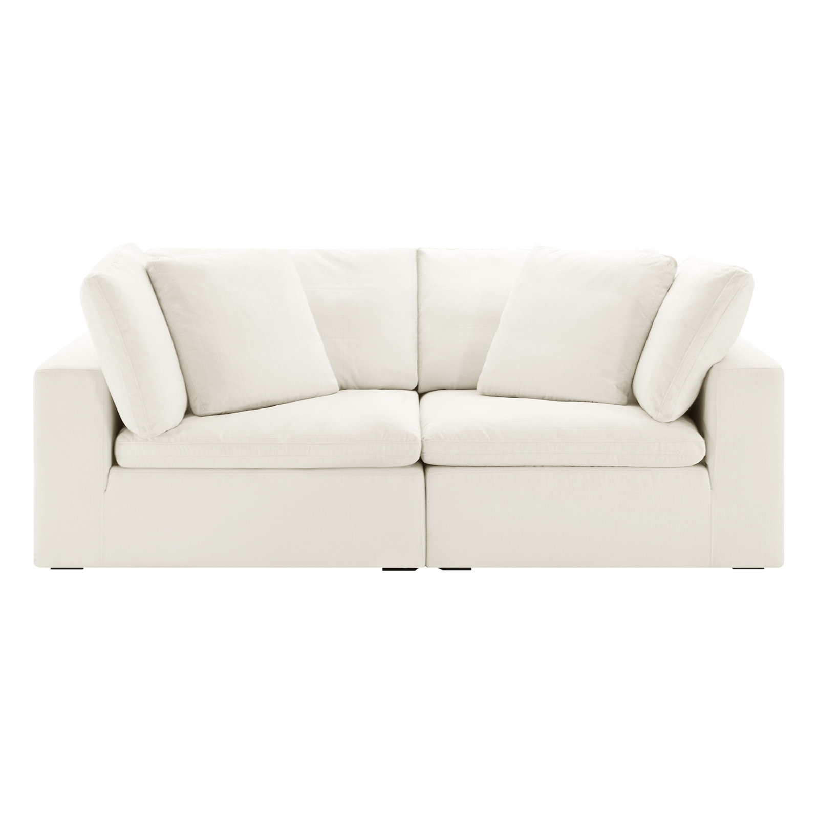 Calana Modular Sectional, Flannigan Cotton, 2 Piece
