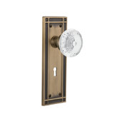 Mission Plate with Decorative Keyhole and Crystal Meadows Knob