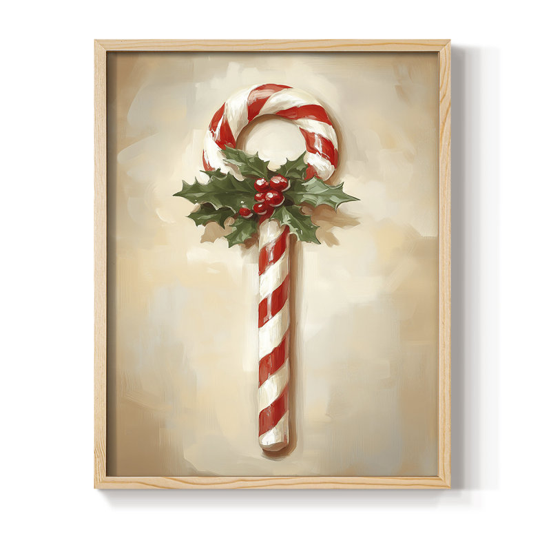 «Christmas Holiday Art», série 2-CCLxxvii, reproduction encadrée - bois massif, H 21 po x l 17 po, Naturel