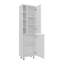 Garde-manger Burton avec 2 portes, tablettes réglables, tablettes latérales, armoire de rangement compacte pour l'organisation de la cuisine, blanc