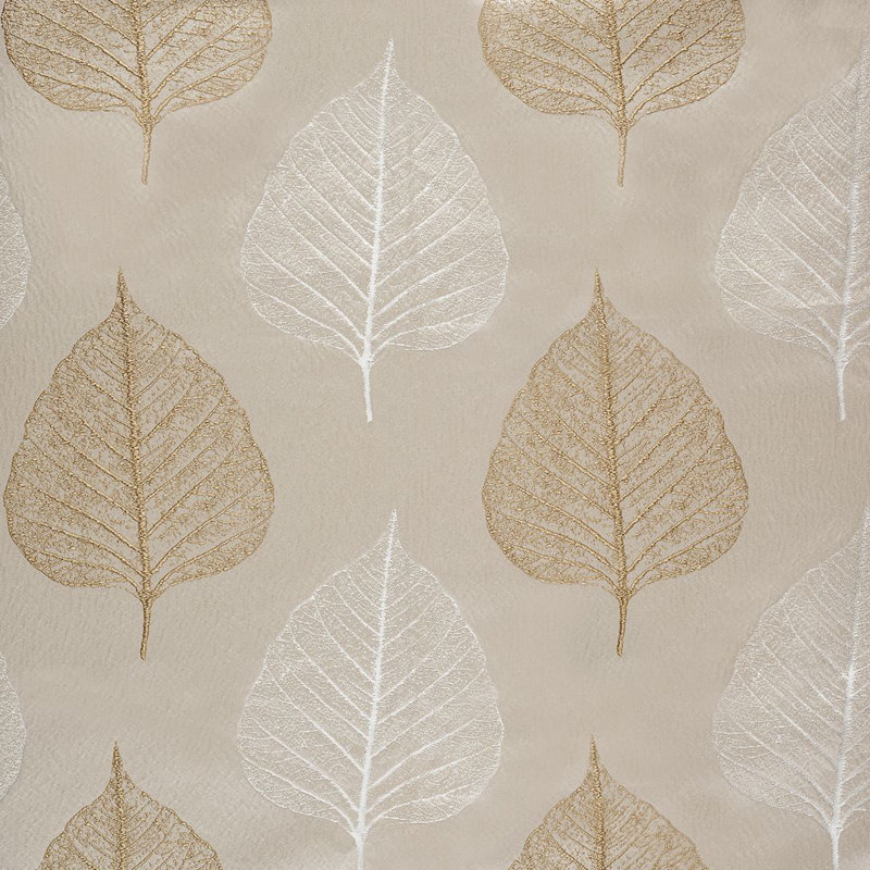 Floral Fabric, Sand/White