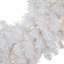 Couronne de Noël artificielle pré-éclairée blanc neige - 24 pouces lumières claires