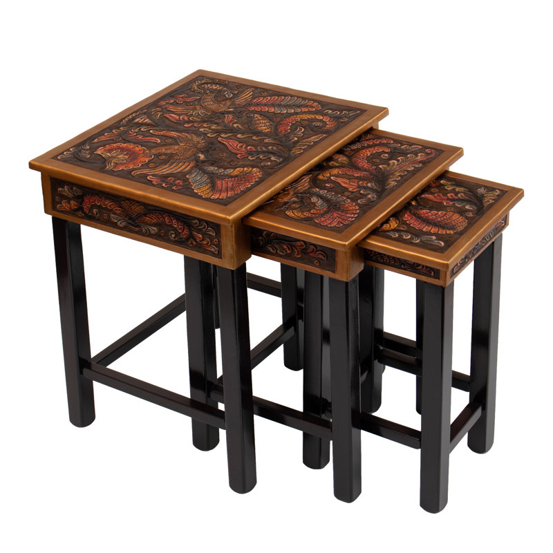 NOVICA Handmade Bird Of Paradise Accent Tables (Set Of 3)