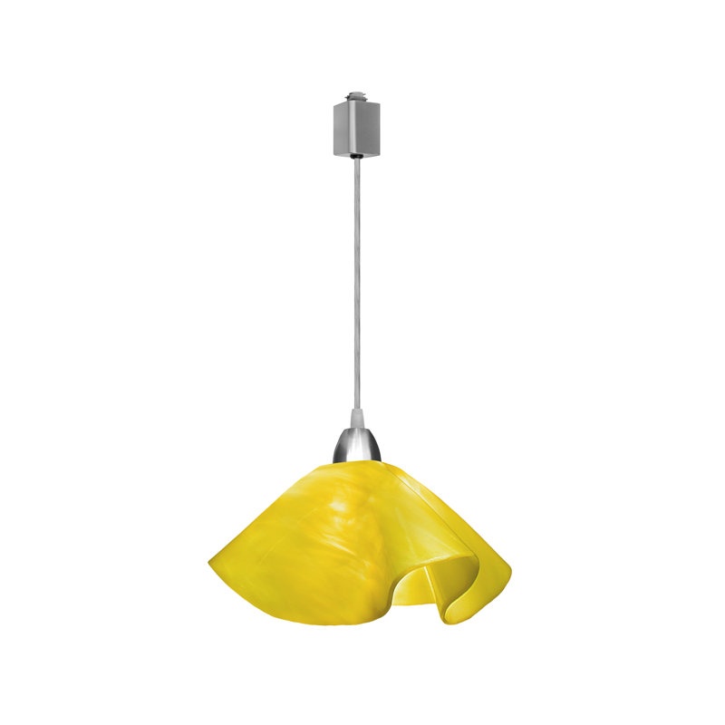 Luminaire suspendu Dale, Grand, Nickel, Jaune canari