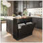 40 po X P 14 po P 36 po Armoire de cuisine noire à 2 tiroirs avec base H inclinable
