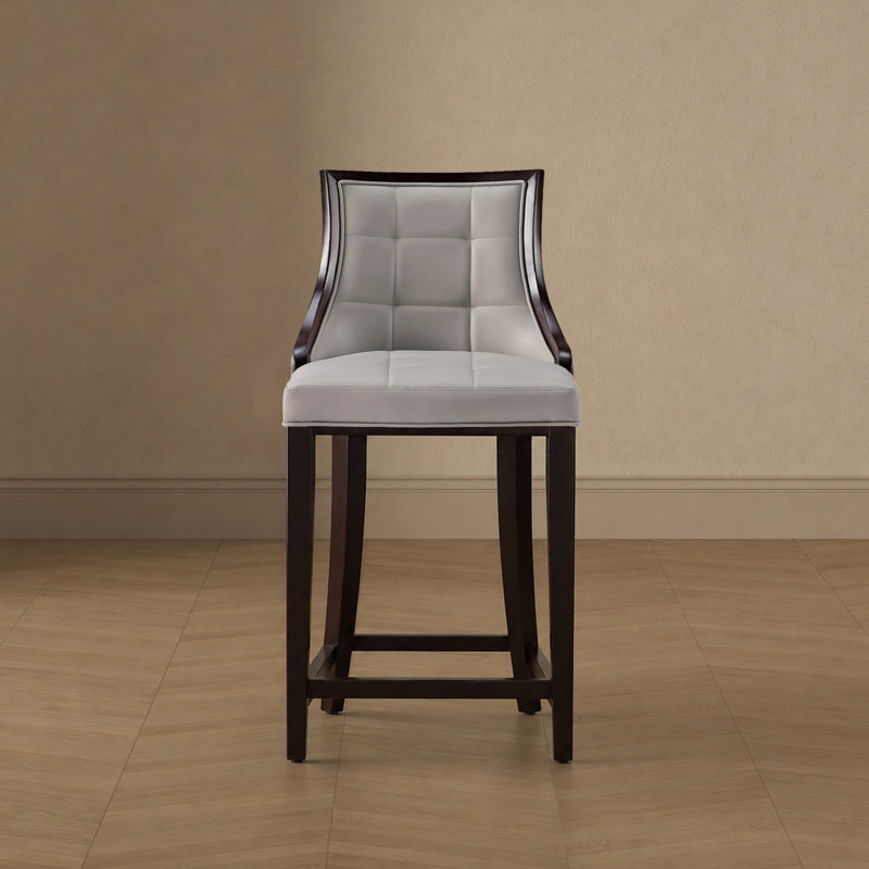 Tabouret de bar Fifth Avenue, Tabouret de comptoir (siège d'une hauteur de 26 p, Gris clair