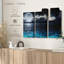 «Moonlit Blue Sea», 3 pièces sur toile-98563096