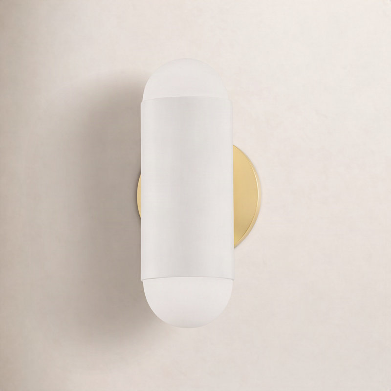 Kira 2-Light Armed Sconce, Aged Brass/Soft White