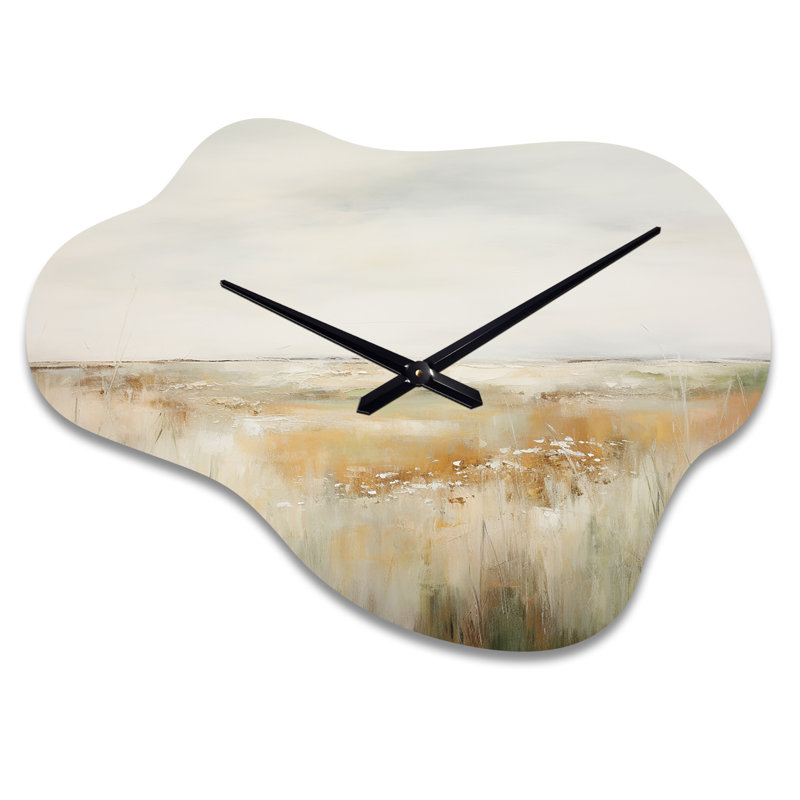Horloge murale Meadow Grasslands Minimalisme II, Grand