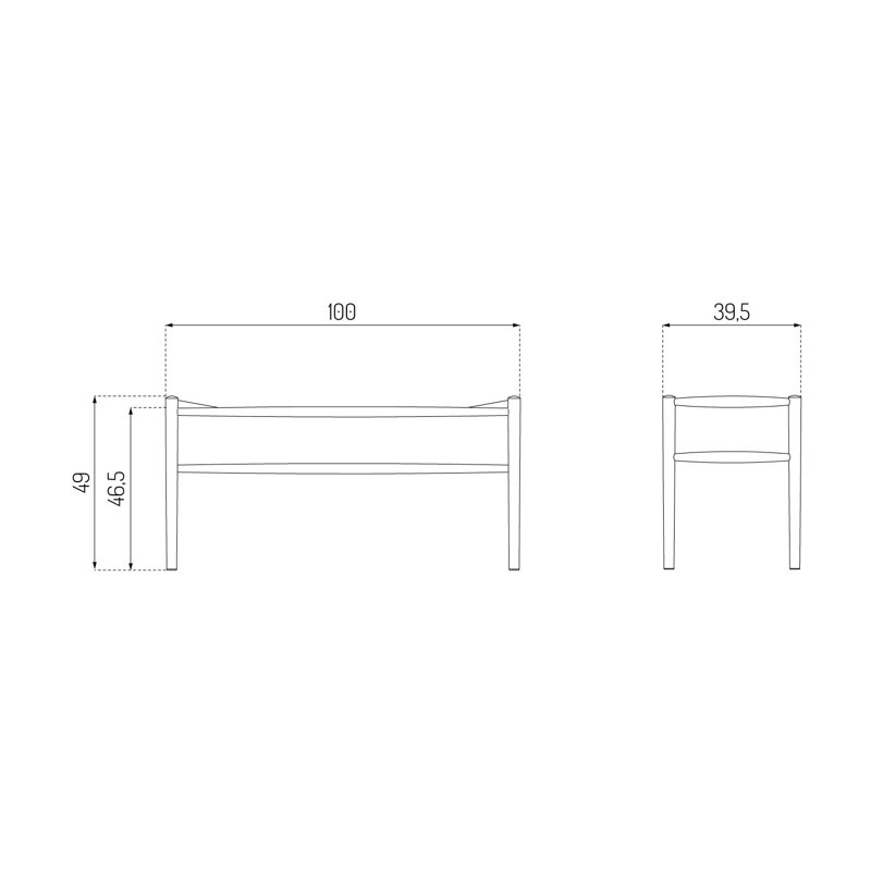 J163 Bench, Natural