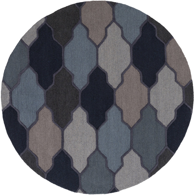 Paul Geometric Hand Tufted Wool Area Rug