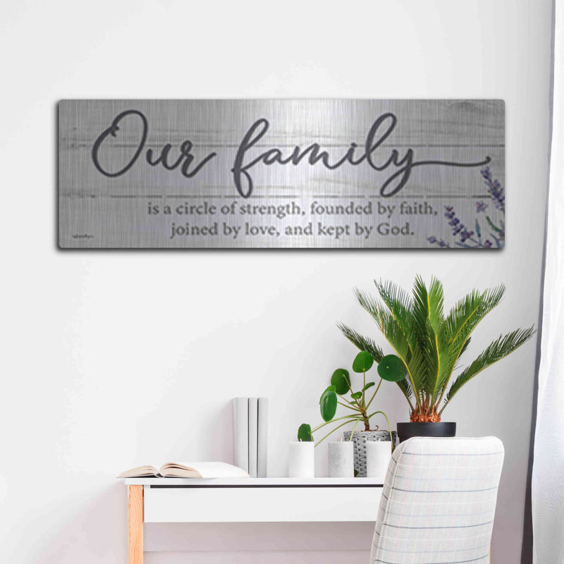 Trinx «Our Family» par Susie Boyer, art mural en métal, H 16 po x l 48 po