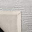 Tapis gris / ivoire en coton tissé à plat à la main Altis-1385105943