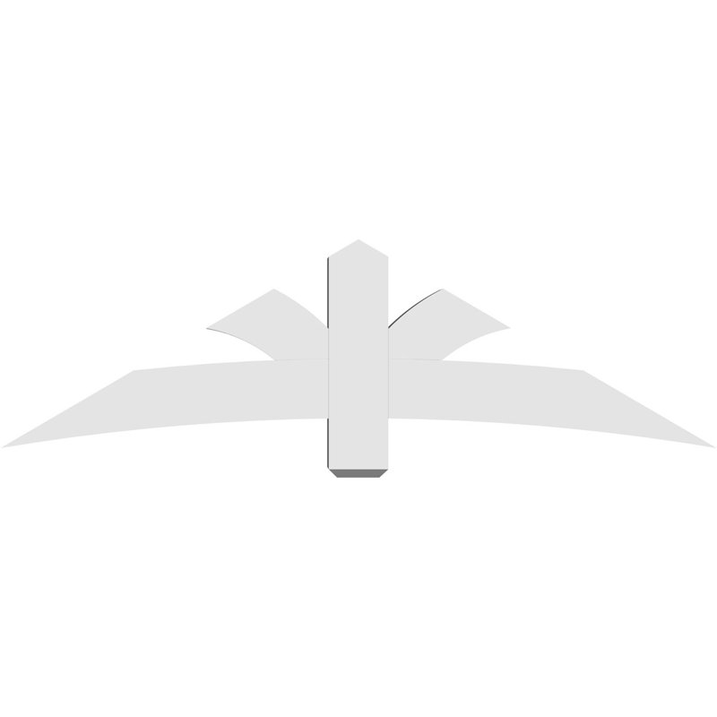 Support pour pignon Davenport, H 21 po x l 72 po (pas: 7/12), P 6 po x F 6 po, PVC