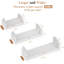 Tablettes flottantes murales, tablettes murales en bois massif, blanc
