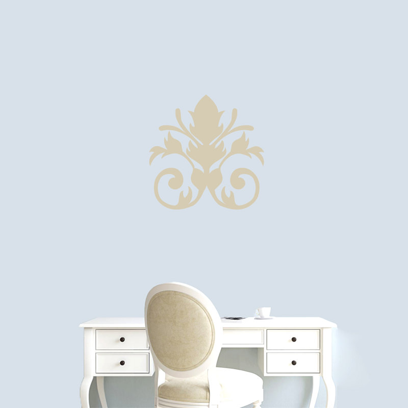 Adhésif décoratif Ridgley Damask Flourish, Beige clair