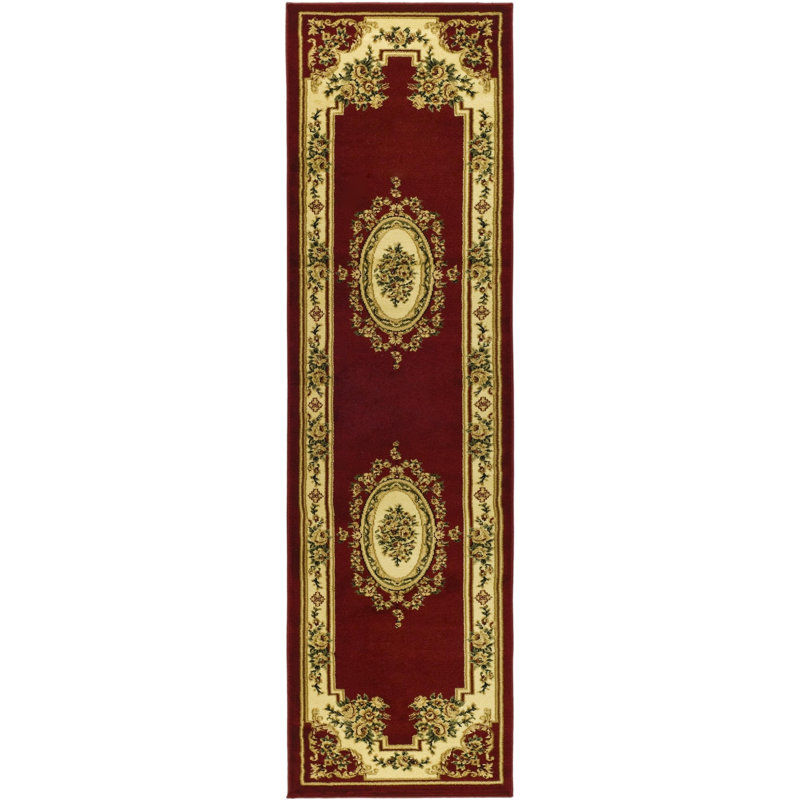 Tapis oriental Frasher Performance, Tapis de couloir 2 pi 3 po x 12 pi, Red/Ivory