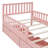 Twin Wood Platform Bed with Guardrails on Both Sides and Two Storage Drawers