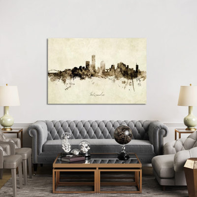 " Milwaukee Wisconsin Skyline " by Michael Tompsett Painting Print