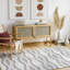 Tapis gris / beige en laine tissé à la main Chevron-330507460