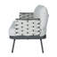 Causeuse et table en acier, gris-1876491158-1876491159
