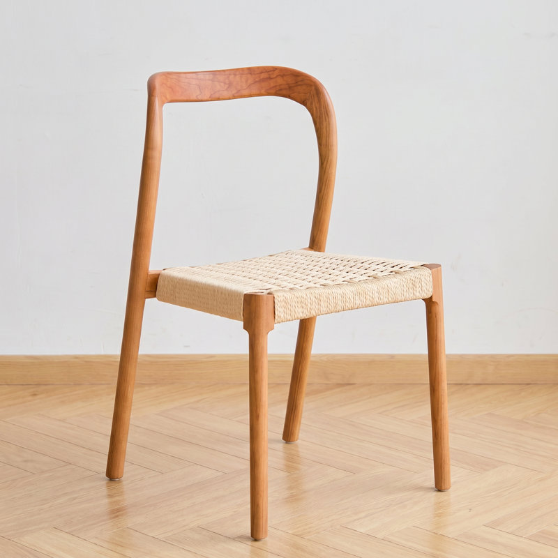Chaise de salle à manger en cerisier massif