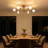 Theis 22in. 6 light Semi Flush Mount Sputnik Chandelier Modern Linear Kitchen Ceiling Mount Light-1800823241