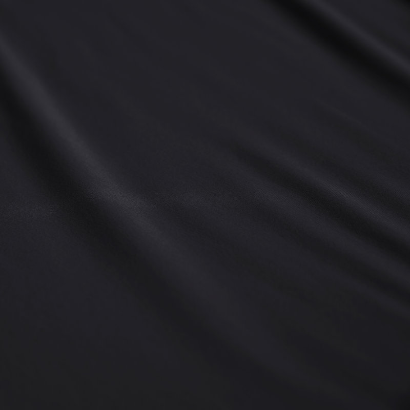 Cotton Blend Jersey Knit Fitted Sheet, 90 - 100cm x 200 - 220cm, Black