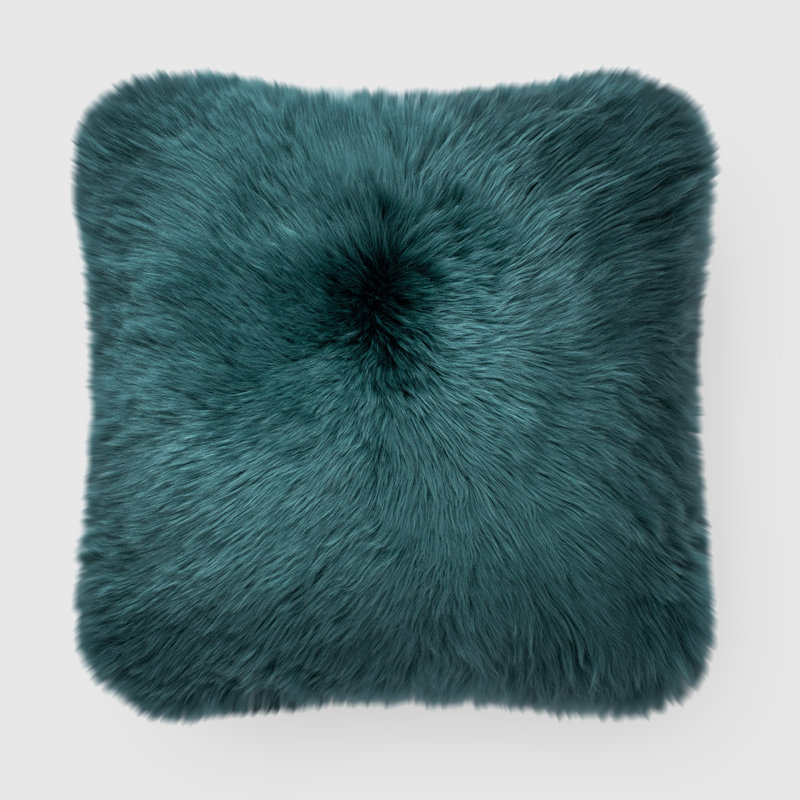 Fieldman Leather Reversible Throw Pillow, Atlantic Deep