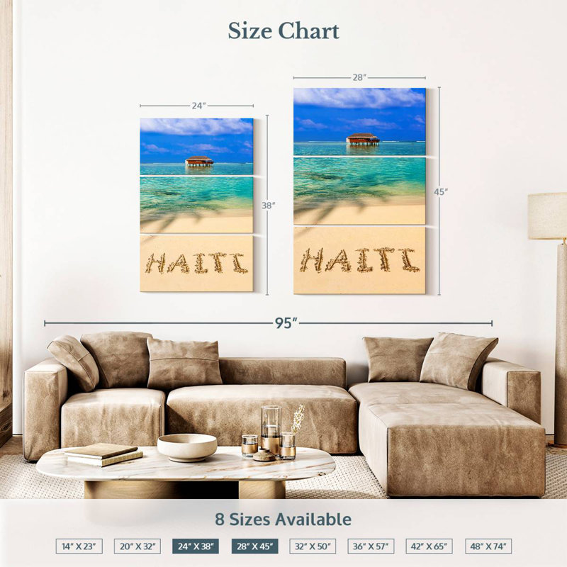 Masam, paradis d'Haïti, H 38 po x l 24 po