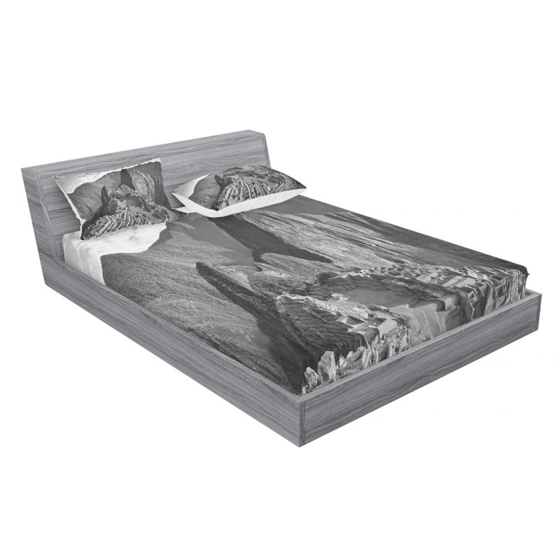 Microfiber Sheet Set, Queen Sheet Set with Fitted Sheet