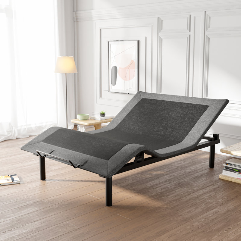 Lit réglable Channahon avec télécommande sans fil, Grand lit