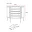 Allevard Solid Wood 102cm W 5 - Drawer Chest of Drawers