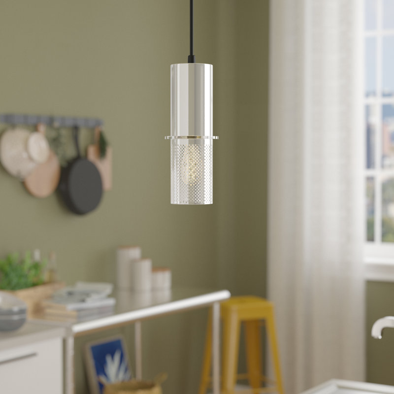 Luminaire suspendu cylindrique simple à 1 lumière Ansara