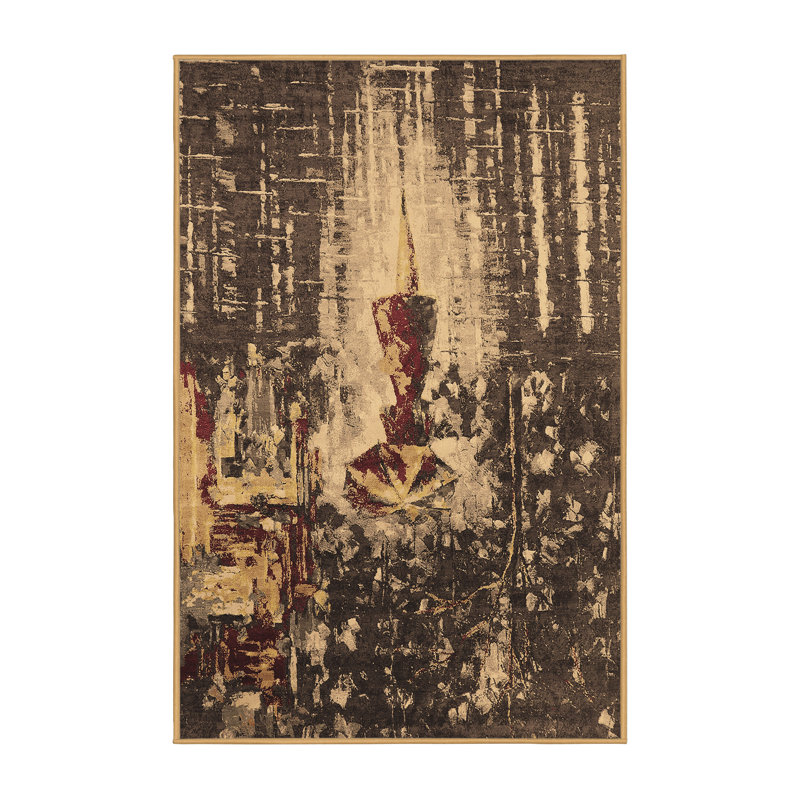 Cykana Performance Chenille Abstract Indoor Rug, Rectangle 2' x 4'