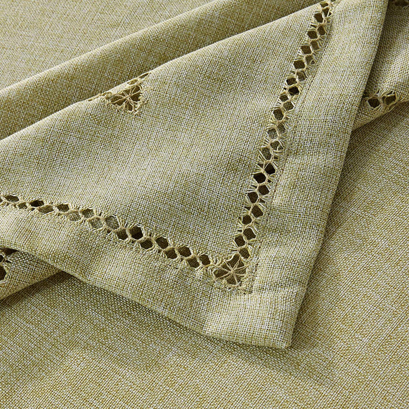 Shoreview Embroidered Vintage Tablecloth, 108" L x 68" W, Mint