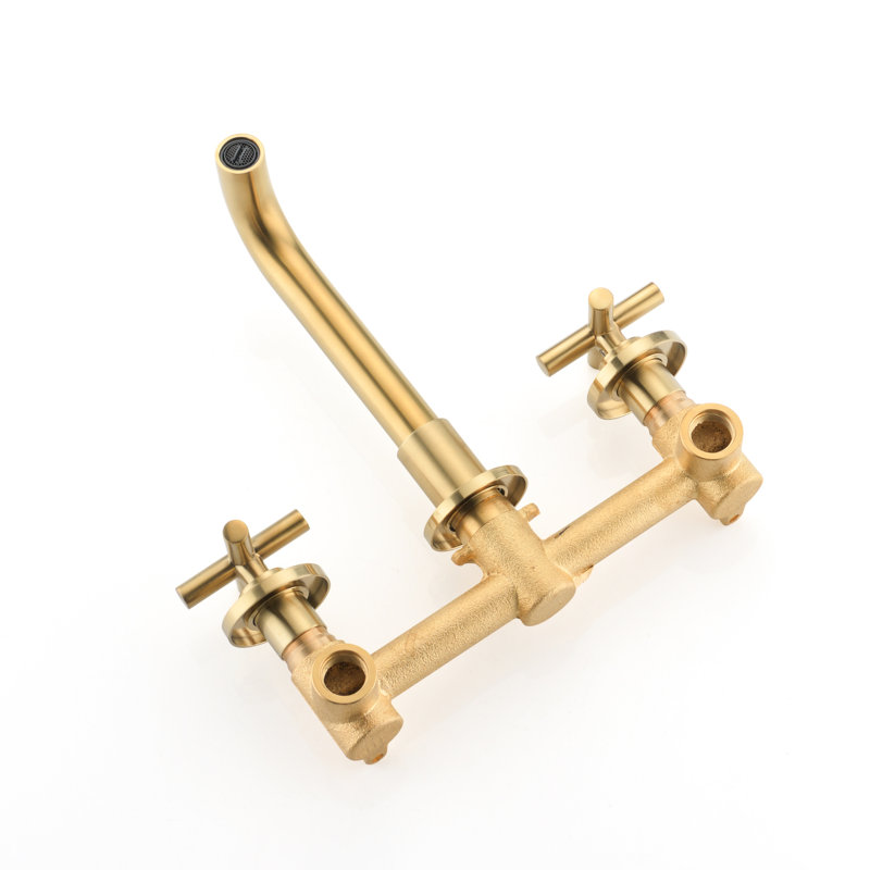 Wall Mount Sink Bathroom Faucet - Quality Materials, Noise Reduction, Pop-Up Drain Function Silent Water Flow, Feature