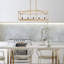 Lustre rectangulaire à 5 lumières de style bougie Otho