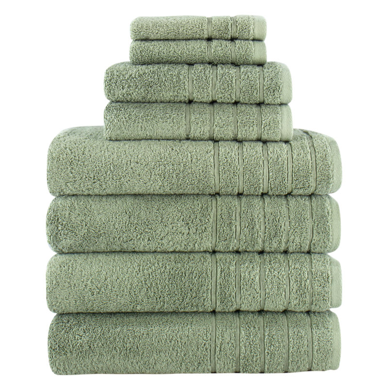 Abeer LuxuryTurkish Cotton Towel Set - Soft, Absorbent, and Durable - Ideal for Bathroom, Spa, and Everyday Use - Set of 8