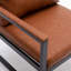 Chaise d'appoint moderne en similicuir avec structure en métal thermolaqué-1142742956