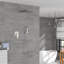 Pomme de douche à pluie murale 12 po avec douche à main et valve brute-88476038