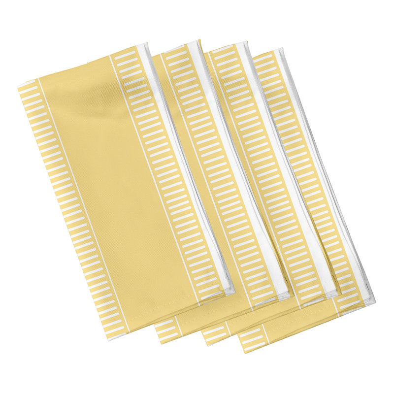 Ensemble de serviettes 4 pièces Evanni Dashing, Jaune