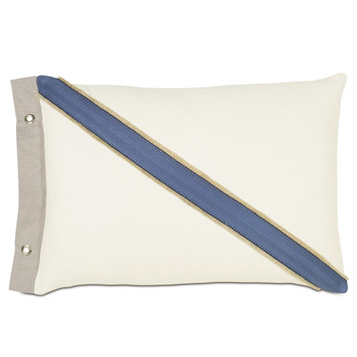 Maritime Linen Lumbar Pillow Cover & Insert